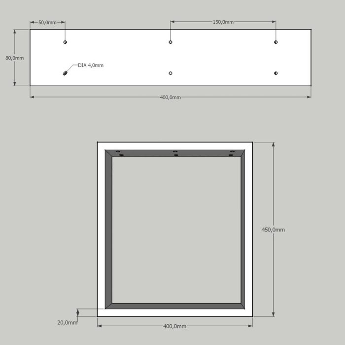 Kvadro 40x45 cm skiss Kvadro 40x45 cm skiss