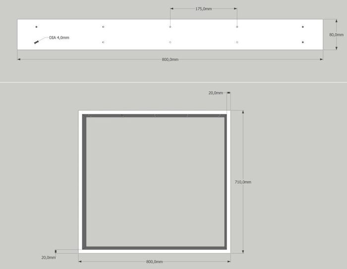 Kvadro 71 cm skiss Kvadro 71 cm skiss