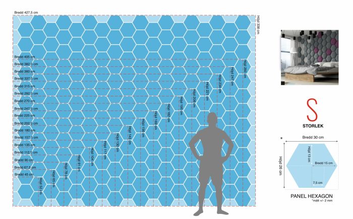 stoppad väggpanel hexagon stoppad väggpanel hexagon