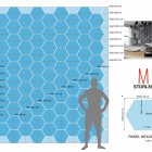 stoppad väggpanel hexagon