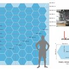 stoppad väggpanel hexagon