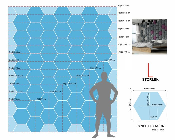 stoppad väggpanel hexagon stoppad väggpanel hexagon