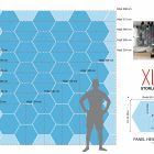 stoppad väggpanel hexagon