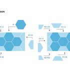 stoppad väggpanel hexagon