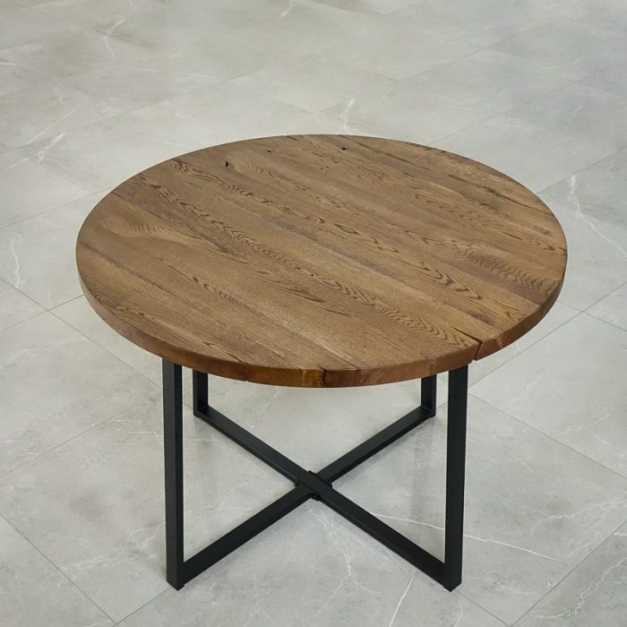 Bordsskiva Round 100 cm Grundoljad brun1 Bordsskiva Round 100 cm Grundoljad brun1