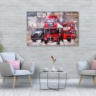 Living room interior in modern style with armchair and decorations.
