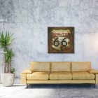 Living room interior in modern style with armchair and decorations.