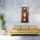 Living room interior in modern style with armchair and decorations.