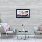 Living room interior in modern style with armchair and decorations.