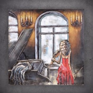 Metalltavla Violinisten