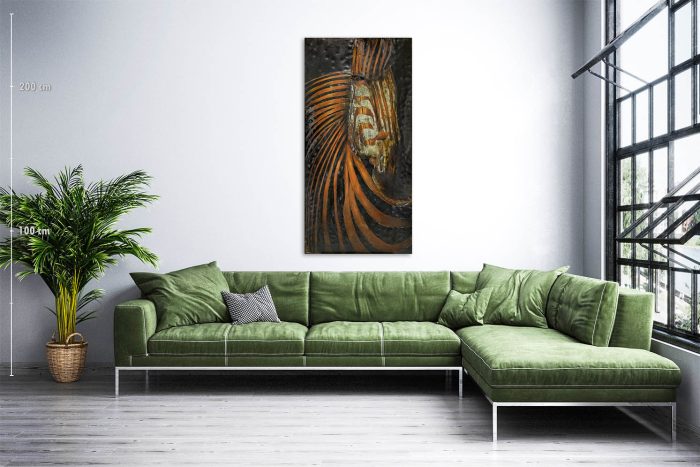 Stylish interior of bright living room with green sofa and plant Stylish interior of bright living room with green sofa and plant